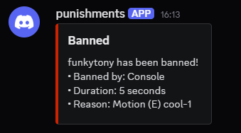 Punishment message example